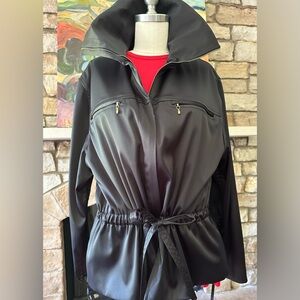 Vintage St John Satin Jacket in Black size M